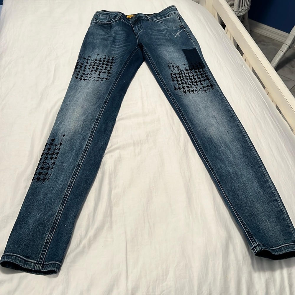 Desigual jeans with Houndstooth pattern
